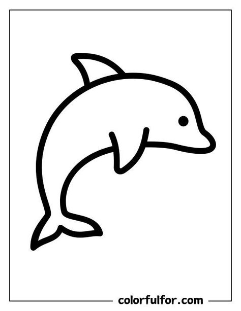 Dolphin Printables Free, Dolphin Template, Dolphin Template Free Printable, Dolphin Stencil, Dolphin Worksheet, Free Dolphin Coloring Pages, Nautical Printables, Dolphin Vector, Dolphin Craft