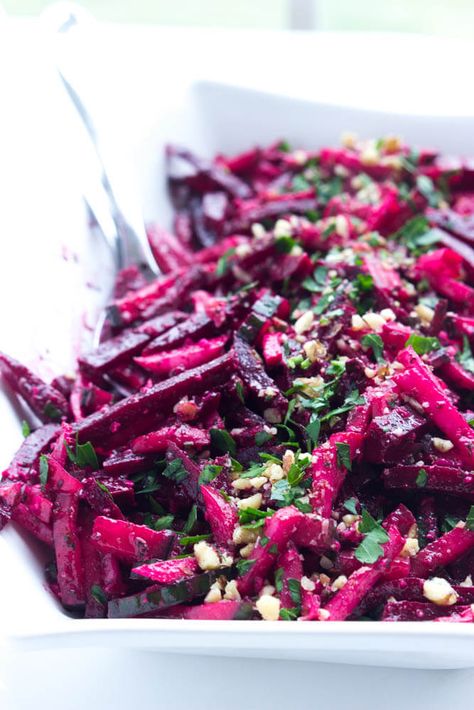 Beet, Cucumber, and Radish Salad with Basil Pesto Vinaigrette - Little Broken Cucumber And Radish Salad, Pesto Vinaigrette, Produce Recipes, Basil Vinaigrette, Fresh Beets, Radish Salad, Beet Recipes, Beet Salad, Basil Pesto