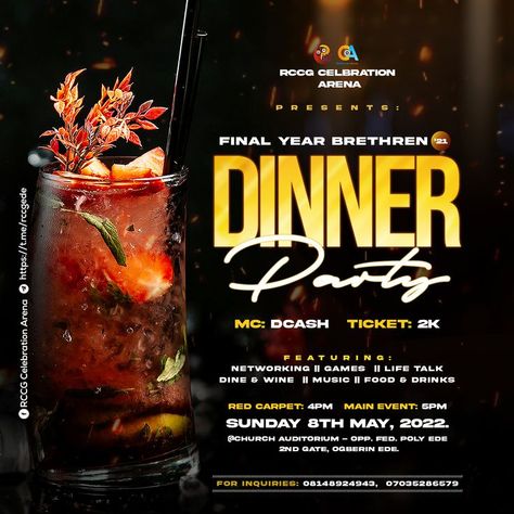 A dinner party flyer design for outgoing final year brethren. Party Design Poster, Menu Vintage, Party Flyer Design, Menu Flyer, Travel Poster Design, Food Menu Design, Graphic Design Flyer, Flyer Design Inspiration, Flyer Ideas