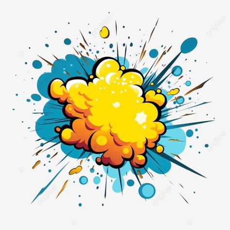 hmmm comic explosion with yellow and blue colors comic burst with colorful clouds and crash effect Explosion Illustration, Comic Explosion, Comic Cloud, Explosion Art, Burst Bubble, Bubble Png, Cartoon Abstract, Comic Bubble, Cloud Vector