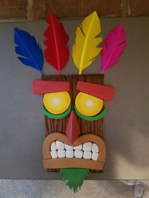 Photography Tiki Masks Diy, Tiki Faces Template Free Printable, Diy Tiki Mask, Diy Tiki Mask Cardboard, Flamingo Birthday Party Cake, Cardboard Tiki Mask, Tiki Statues, Hawaiian Party Decorations, Luau Theme Party