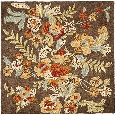 Safavieh Riley Hand Hooked Area Rug - JCPenney Rug Tapestry, Eclectic Area Rug, Country Casual, Hand Hooked Rugs, Multi Rug, Square Area Rugs, Floral Squares, Traditional English, Floral Area Rugs