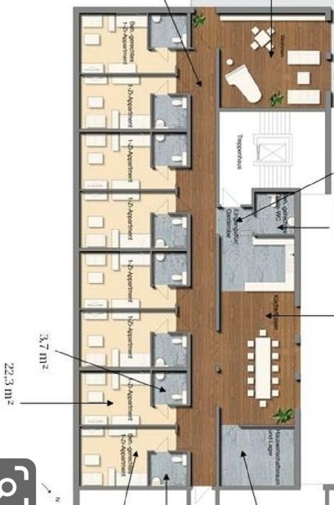 Student Accomodation Floor Plan, Hostel Room Design, Student Dormitory Design, Hotel Project Architecture, Homeless Shelter Design, School Building Plans, Hotel Room Design Plan, Hostels Design, Hostel Room