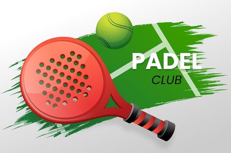 Ilustración de pádel de color degradado | Free Vector #Freepik #freevector #raqueta-padel #padel #tenis #tenis-deporte Color