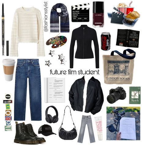 #filmphotography #filmcamera #movienight #hollywood #stargirl Film Major Outfit, Film Major Aesthetic Outfits, Film Student Outfit, Film Director Outfit, Film Student Aesthetic Outfit, Film Major Aesthetic, Stargirl Movie, Career Vision Board, Bts Drawings