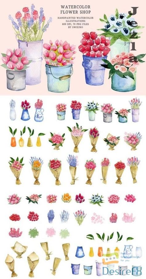 Watercolor Flower Shop - Mother's Day Cute Flower Shop Drawing, Flower Shop Watercolor, Flower Shop Sketch, Flower Shop Drawing, Flower Shop Painting, Flower Shop Illustration, Flower Shop Art, Flower Shop Aesthetic, Flower Bouquet Drawing