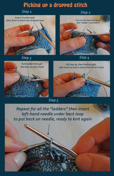 pick up a dropped knit stitch Knitting Embellishments, Knit For Beginners, Making Yarn, Learn To Knit, Knitting Instructions, Learn How To Knit, How To Purl Knit, How To Knit, Knit Stitch