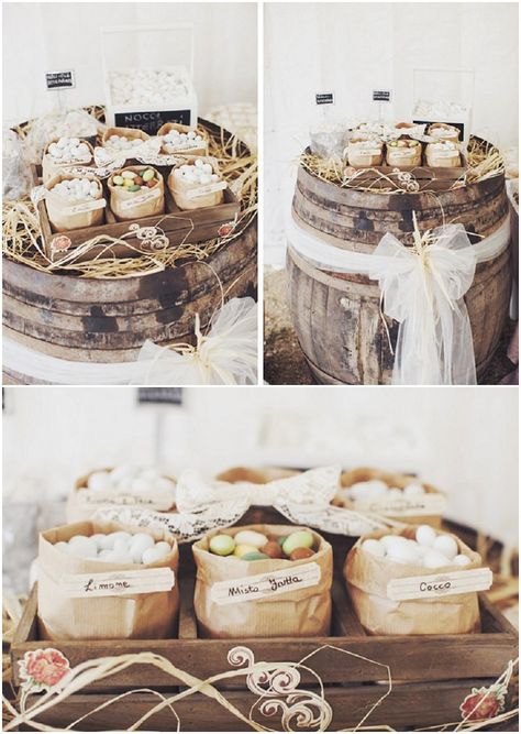 Boho Pins: Top 10 Pins of the Week - Sweetie Tables Fun Wedding Activities, Small Private Wedding, Italian Wedding Favors, Shabby Chic Cakes, Sweet Wedding Favors, Italian Inspired Wedding, Wedding Activities, Candy Table, Wine Wedding