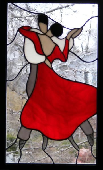 © Nicole Barry L'art Du Vitrail, Glass Painting Patterns, Stained Glass Quilt, Glass Painting Designs, Stained Glass Paint, Soyut Sanat Tabloları, People Dancing, Stained Glass Diy, Stained Glass Crafts