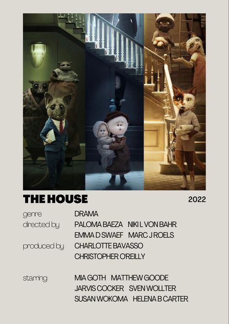 movie poster, stop motion The House Movie, Stop Motion Movies, House Movie, Jarvis Cocker, Matthew Goode, Stop Motion, Movie Poster, The House, Motion