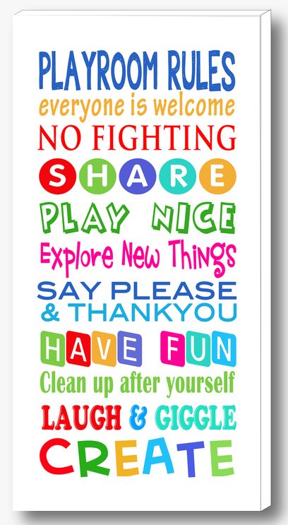 Cute playroom sign Playground Rules Poster, Cute Playroom, Playroom Sayings, Play School Activities, Kids Playroom Wallpaper Quotes, Classroom Art Display, Playroom Rules Sign, Toy Corner, Shared Boys Rooms