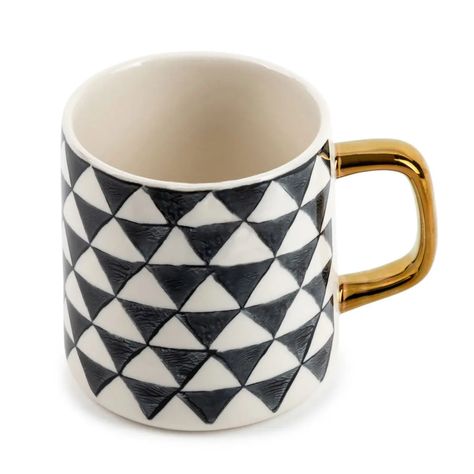 Grey Mugs, Charity Gifts, Coffee To Go, Table Coffee, Gold Handles, Great Coffee, Mom Mug, Stoneware Mugs, Cups And Mugs