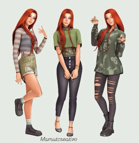 #Sims4 #Simming #SimsCommunity #Sims4Gameplay #Sims4Builds #Sims4CC #Sims4Mods #Sims4ExpansionPacks #Sims4CustomContent #Sims4BuildMode Sims 4 Base Game Outfits Ideas, Video Game Outfits, Sims 4 Tsr, Africa Trip, Geek Clothes, American Dress, Sims 4 Cc Folder, Sims 4 Gameplay, Sims 4 Teen