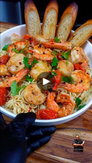 Drunken Seafood Scampi Pasta Recipe!! | ~ Drunken Seafood Scampi Pasta Recipe~ #ChefKendric #pasta #scampi #shrimp #scallops  Ingredients:  For the Seafood:   • 1/2 pound large shrimp, peeled... | By Chef Kendric | You can't cook like my daddy. Shrimp And Squid Recipes, Shrimp And Sausage Scampi, Seafood Scampi, Shrimp Scampi Using Frozen Cooked Shrimp, Spicy Shrimp Scampi, Drunken Seafood Scampi Pasta, Cheesecake Factory Shrimp Scampi, Pasta Scampi, Scampi Shrimp