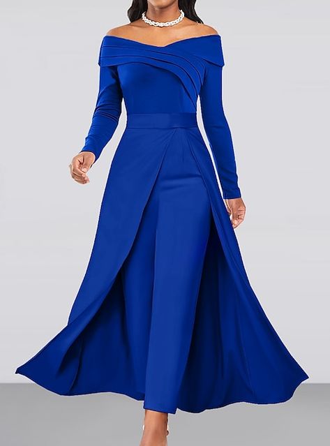 Elegant Wedding Party, Rompers Online, Off Shoulder Jumpsuit, Jumpsuit Chic, Jumpsuit Elegant, Jumpsuit Party, Palau, Elegant Party, Type Of Pants