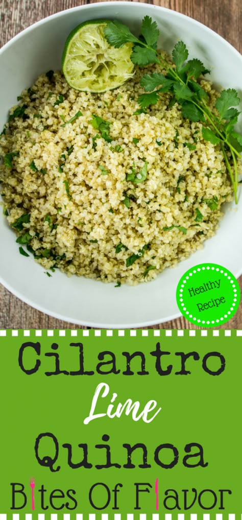 Quinoa Side Dish, Cilantro Lime Quinoa, Fluffy Quinoa, Quinoa Recipes Easy, Quinoa Bites, Lime Quinoa, Easy Quinoa, Quinoa Recipes, Cilantro Lime