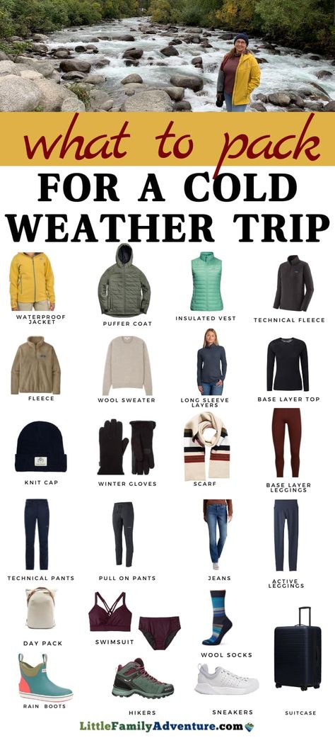 Camping Outfits For Women Winter, Cold Weather Hiking Outfit, Winter Hiking Outfit Women, Emergency Clothes, Winter Travel Wardrobe, Winter Camping Outfits, Cold Weather Travel, Camping Outfits For Women, Outfits Cold