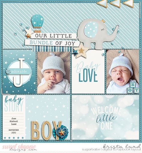 Project Life Baby, Baby Boy Scrapbook Layouts, Pregnancy Scrapbook, Scrapbook Bebe, Boy Scrapbook Layouts, Baby Scrapbook Album, Project Life Scrapbook, Baby Scrapbook Pages