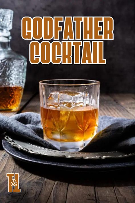 With one sip, the scotch and amaretto combination in the Godfather Cocktail will make you an offer you can’t refuse. Godfather Drink, Godfather Cocktail, Cocktail With Vodka, God Father, Pink Gin, Blended Scotch Whisky, Alcohol Drink Recipes, Delicious Cocktails, Alcohol Recipes