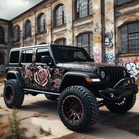 Black And Pink Jeep, Pink Jeep Wrangler, Cool Truck Accessories, Badass Jeep, White Jeep, Blue Jeep, Custom Jeep Wrangler, Pink Jeep, Jeep Camping