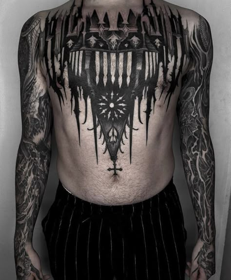 Cathedral Tattoo, Horrible Tattoos, Chest Tattoo Ideas, Master Tattoo, Castle Tattoo, Engraving Tattoo, Tattoo Apprenticeship, Blackout Tattoo, Pieces Tattoo