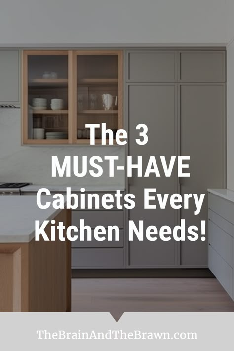 Looking for kitchen cabinet design ideas? You're in the right place! We're professional designers and renovators sharing all about kitchen cabinets design ideas & modern storage to hacks and tips for kitchen cabinets organization layout cupboards storage ideas! #kitchendesign #kitchenlayout #kitchencabinets #kitchenstorage #designideasmodern #organization Small Kitchen With Storage Ideas, Cabinet Ideas For Kitchen Small Spaces, Important Kitchen Cabinets, Cabinet Configuration Kitchen, Smart Cabinet Ideas, Latest Kitchen Cupboard Designs, Kitchen Cabinet Office Storage, Kitchen Remodel Organization, Kitchen Cabinets And Drawers Ideas