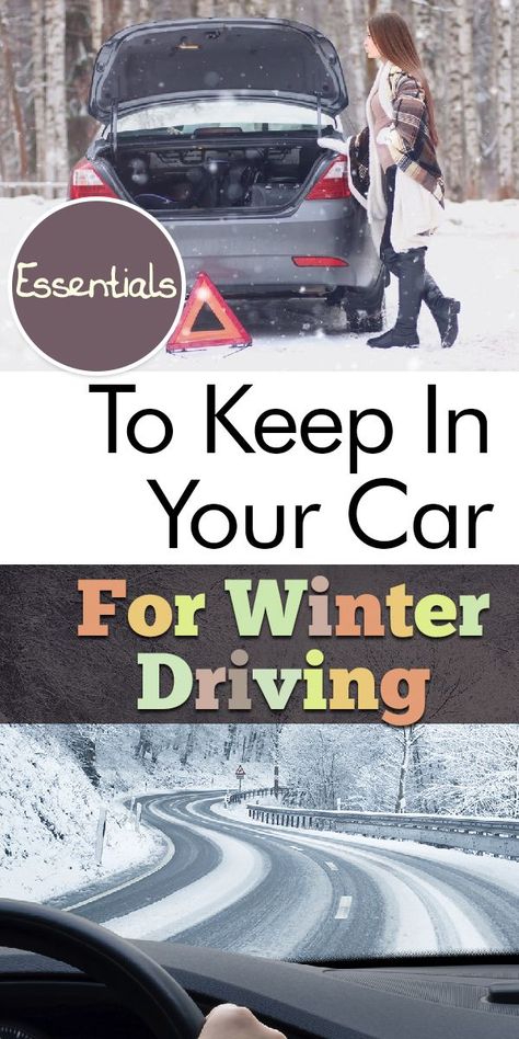 Winter Car Essentials, Winter Car Kit, Car Safety Tips, Emergency Hacks, Car Organization Diy, Drive Safely, Car Emergency Kit, Winter Driving, Safety Kit