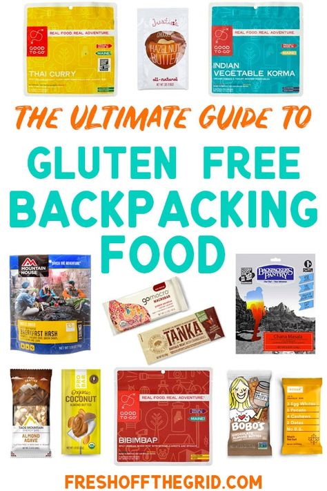 This is the ultimate guide to gluten-free backpacking food! Nutritional info as well as breakfast, lunch, and dinner gluten-free backpacking meal ideas. Gluten Free Camping, Beginner Backpacking, Backpacking For Beginners, Camping Lake, Trail Food, Camping Breakfast, Gluten Free Travel, Gluten Free Kids, Hiking Food