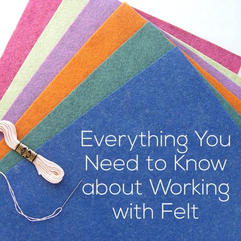 Everything You Need to Know about Working with Felt | Shiny Happy World Baby Mobil, Wool Felt Projects, Felt Crafts Diy, Felt Embroidery, Felt Patterns, Wool Crafts, Felt Christmas Ornaments, Felt Applique, Crewel Embroidery