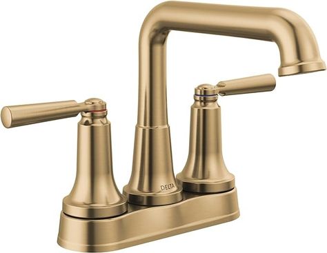 Delta Faucet Saylor Gold Bathroom Faucet, Bathroom Sink Faucet, Centerset Bathroom Faucet for Bathroom Sink, Diamond Seal Technology, Metal Drain Assembly, Champagne Bronze 2536-CZMPU-DST - Amazon.com Gold Bathroom Faucet, Centerset Bathroom Faucet, Vessel Faucets, Waterfall Faucet, Plumbing Bathroom, Gold Bathroom, Delta Faucets, Champagne Bronze, Plumbing Fixtures