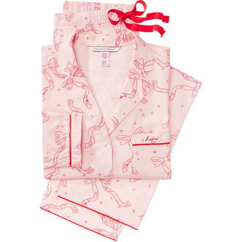 Pj Day, Cute Pjs, Pajama Fashion, Sleepwear Fashion, Cute Pajama Sets, Victoria Secret Pajamas, Flannel Pajama Sets, Bow Print, Night Dress For Women