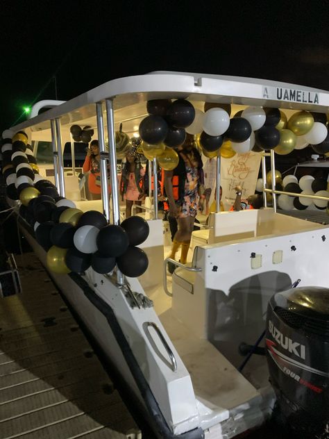 Birthday On A Boat Party Ideas, Yacht Party Decorations Birthday, 40th Birthday Boat Party, Boat Decorating Ideas Party, Birthday Boat Party Ideas, Yacht Party Decorations, Yacht Birthday Party Ideas, Yacht Birthday Party, Yacht Birthday