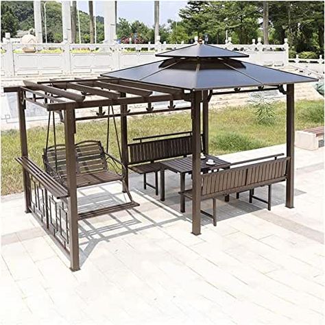 Amazon.com: garden gazebo Villa Patio, Chair And Desk, Patio Tents, Villa Garden, Outdoor Gazebo, Grill Gazebo, Swing Chair Outdoor, Outdoor Canopy, Backyard Gazebo