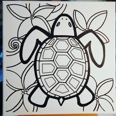 16 Likes, 0 Comments - 🅑🅐🅢🅗 🅞🅕 🅟🅐🅘🅝🅣 (@bashofpaint) on Instagram: “🐢 Sea Turtle 🐢 Mandala series 12" × 12" real stretched canvas 🐢 $20 each, for a limited time 🐢…” Canvas Sketch, Easy Mosaic, Kids Canvas Painting, Color Mixing Chart, Sip N Paint, Outline Drawing, Kids Canvas, Paint And Sip, Outline Drawings