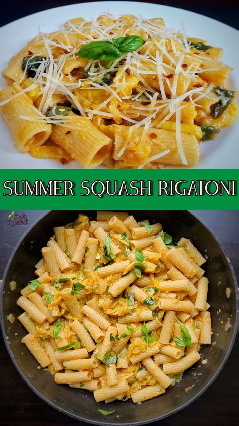 Sunburst Summer Squash Recipes, Yellow Squash Pasta Sauce, Zucchini And Yellow Squash Recipes Pasta, Summer Squash Mac And Cheese, Yellow Squash Pasta Recipes, Summer Squash Pasta Recipes, Squash And Spinach Recipes, Vegan Summer Squash Recipes, Summer Squash Recipes Healthy