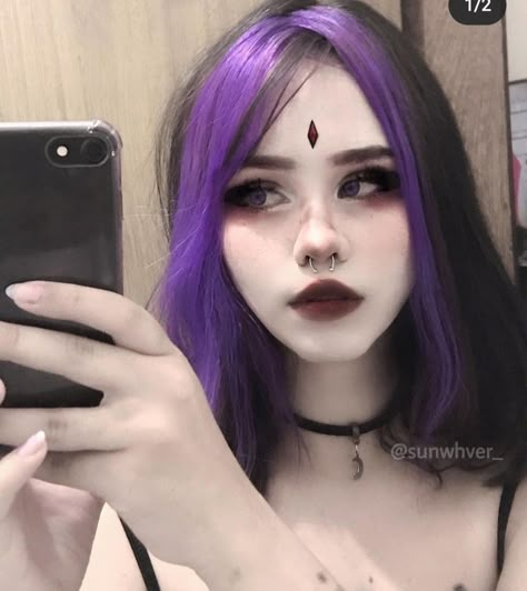 Raven Halloween Costume, Raven Costume, Raven Cosplay, Halloween Makeup Inspiration, Alternative Makeup, Emo Hair, E Girl, Cosplay Diy, Cosplay Makeup