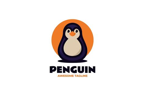 Penguin Mascot, Penguin Logo, Penguin Birthday, Mascot Logo, Studio Logo, Best Logo Design, Envato Elements, Logo Design Template, Creative Industries