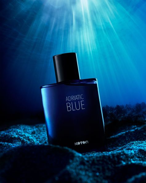 Koton Adriatic Blue on Behance Holidays Photoshoot, Pub Parfum, Blue Bg, Perfume Ads, Art Direction Advertising, Photography Art Direction, Holiday Photoshoot, Perfume Ad, Smart Ring