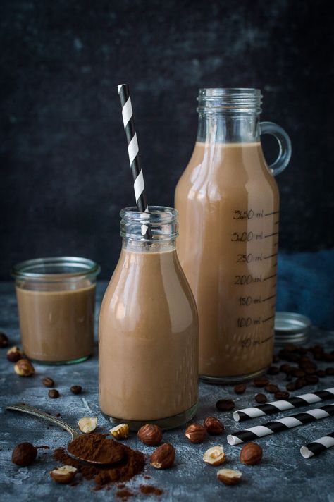 Chocolate Shake Photography, Cold Chocolate Milk, Chocolate Milk Photography, Hazelnut Coffee Aesthetic, Chocolate Milkshake Photography, Vegan Milk Chocolate, Chocolate And Coffee, Hazelnut Milk, Hazelnut Coffee