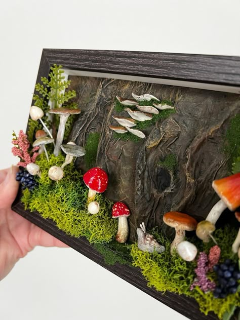 Real Mushroom Art, Wood Mushroom Decor, Whimsical Diy Decor, Diaroma Ideas Projects, Home Decor Diy Ideas Creative Crafts, Diy Garden Decorations, Cottagecore Crafts, Mushroom Crafts, Best Craft Ideas