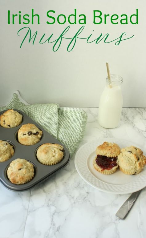 Irish Soda Bread Muffins | MomTrends Soda Bread Muffins, Irish Soda Bread Muffins, Irish Bread, Traditional Irish Soda Bread, Irish Cooking, Irish Soda Bread Recipe, Shopping Addict, Bread Muffins, Muffin Bread