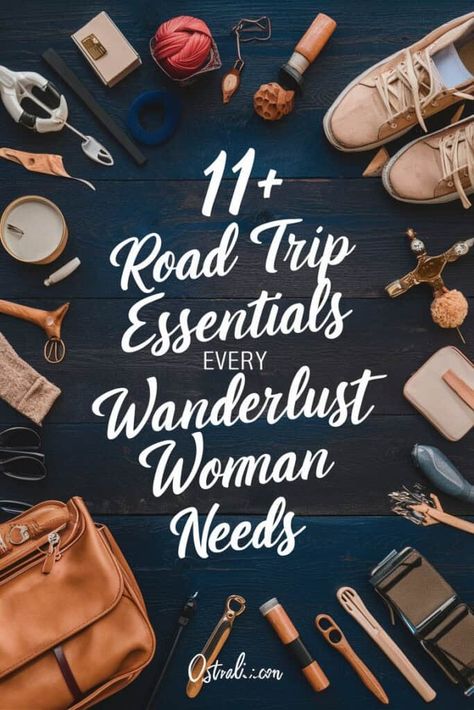 11+ Road Trip Essentials Every Wanderlust Woman Needs Solo Road Trip Essentials, Road Trip Essentials For Adults, Long Road Trip Essentials, Christmas Road Trip, Road Trip Accessories, Road Trip Bag, Girls Roadtrip, Road Trip Playlist, England Road Trip