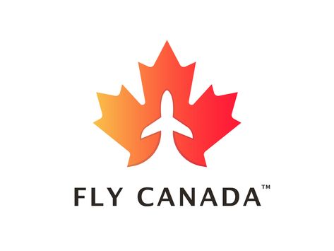 FLY CANADA Logo Design by Sanaullah Ujjal Canada Logo Design, Immigration Logo, Export Logo, Beetle Logo, Track Logo, Transport Logo, Canada Tattoo, Canada Logo, Map Logo