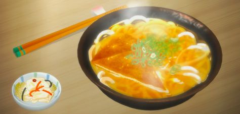 udon noodles Kitsune Udon, Food Icon, Food Sketch, Anime Gifs, Anime Food, Kawaii Food, Food Drawing, Food Illustrations, Cute Food