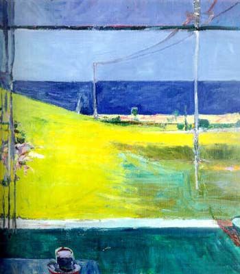 Richard Diebenkorn View From Window, Bay Area Figurative Movement, Paint Landscape, American Painters, Art Random, Sea Change, Ocean Horizon, Richard Diebenkorn, Robert Motherwell