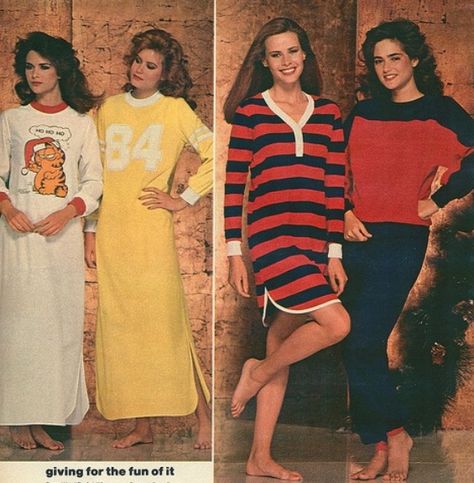 80s pajamas from a old jcpennys catalog. 80s Pajamas Aesthetic, 80s Pyjamas, 1970s Pajamas, 80s Pjs, 80s Pajamas, 70s Pajamas, 80s Loungewear, 90s Pajamas, Utah Outfits