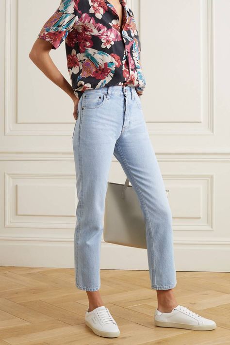 Outfit Formulas, Twill Shirt, Floral Print Shirt, Outfit Women, Fashion People, Outfits Casuales, Fashion Set, Net A Porter, Shirt Outfit