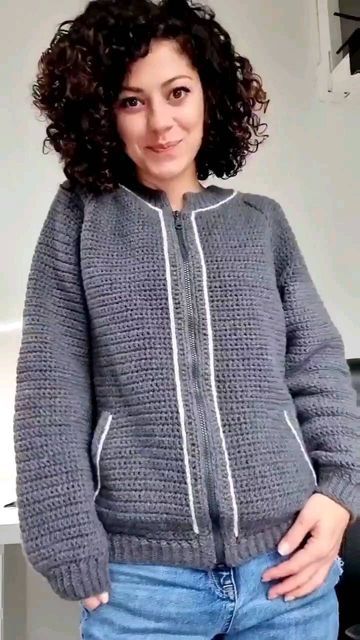 Crochet & Knitting Designer on Instagram: "You all loved the zipper 🤐 of my Varsity Jacket! So here is how I put the zipper. For this Jacket, I have a full video tutorial on my YouTube Channel and the zipper section is more detailed than here 👍😅 ✅✅✅ #crochetwithzipper #crochetlovers #crochetwear" Jacket With Zipper, Crochet Jacket, Crochet Lovers, Crochet Knitting, My Youtube Channel, Video Tutorial, Love Is All, Youtube Channel, Varsity Jacket