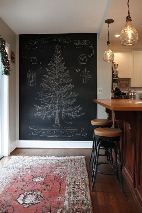 "Get creative with a DIY Customizable Chalkboard Wall! 🖍️✨ Perfect for adding a fun, interactive element to any room. Whether it's for notes, art, or menus, this project is both functional and stylish! 🏡🎨 #ChalkboardWall #DIYDecor #CreativeSpaces" Chalkboard Kitchen Ideas, Chalkboard Ideas For Home, Chalk Wall Ideas, Chalkboard Wall Ideas, Kitchen Chalkboard Wall, Chalkboard Wall Kids, Diy Chalkboard Wall, Chalkboard Wall Kitchen, Restaurant Remodel