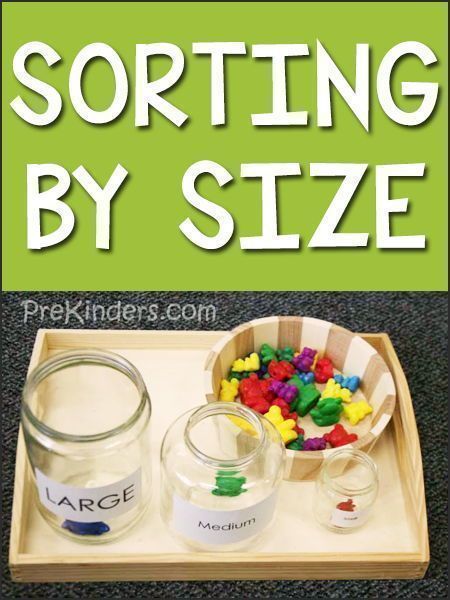 Here's a fun math activity from Prekinders you need to do in your preschool or pre-k class! These engaging activities help children practice sorting by size. You can use any manipulative to keep learning fun for your students! Math Sorting Activities, Sorting By Size, Size Sorting, Prek Ideas, Measurement Activities, Prek Math, Fun Math Activities, Early Learning Activities, Math Manipulatives